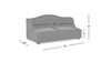 Kiki 36.5" Chesterfield Dog Sofa Bed, Medium, Uptown Gray 12