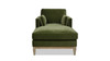 Knox 65" Modern Farmhouse Chaise Lounge Chair, Olive Green 4