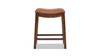 Barlow 24.5" Backless Saddle Counter Stool, Brown 4