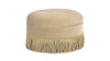 Yolanda 24" Round Upholstered Accent Ottoman, Fawn Brown 4