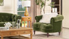 La Rosa Victorian Tufted Upholstered Accent Chair, Olive Green 3