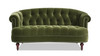 La Rosa Victorian Chesterfield Loveseat, Olive Green 1