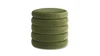 Fuji 19" Oversized Round Storage Ottoman, Olive Green 1