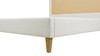 Haley Upholstered Cane-Back Platform Bed, Queen, Snow White 10