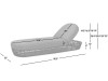 Willow 80.5" Sunbrella Upholstered Woven Patio Lounger, Wheat Beige 9