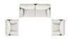 Jasper 3pc Upholstered Patio Deep Seating Conversation Set, Wheat Beige 6