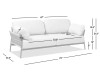 Jasper 3pc Upholstered Patio Deep Seating Conversation Set, Wheat Beige 10