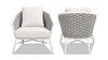 Rowan 30.5 Rope Barrel Back Patio Accent Arm Chair, Set of 2, Optic White 4