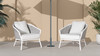 Rowan 30.5 Rope Barrel Back Patio Accent Arm Chair, Set of 2, Optic White 2