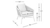 Rowan 30.5 Rope Barrel Back Patio Accent Arm Chair, Set of 2, Optic White 9