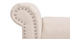 Kathy Roll Arm Entryway Accent Bench, Sky Neutral Beige 9
