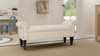 Kathy Roll Arm Entryway Accent Bench, Sky Neutral Beige 8