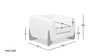 Alpine 43.5" Sherpa Arm Chair, Ivory White 17