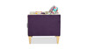 Mamba 28" Patchwork Accent Chair, Teal-Blue Purple Velvet & Multicolored Floral 6