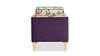 Mamba 28" Patchwork Accent Chair, Teal-Blue Purple Velvet & Multicolored Floral 7