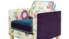 Mamba 28" Patchwork Accent Chair, Teal-Blue Purple Velvet & Multicolored Floral 10