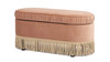 Serena 38" Oval Storage Bench Ottoman, Peach Orange 1