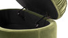 Serena 38" Oval Storage Bench Ottoman, Olive Green 8