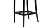 Panama 30.5" Curved Back Cane Rattan Bar Stool, Set of 2, Ebony Black Bouclé 10