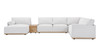 Destin 164" Modular Deep Seat LAF U-Shaped Sectional, Lunar Gray-White 1