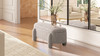 Hugo 49" Oval Fully Upholstered Storage Bench, Brown Bouclé 8
