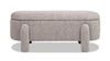 Hugo 49" Oval Fully Upholstered Storage Bench, Brown Bouclé 4