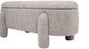 Hugo 49" Oval Fully Upholstered Storage Bench, Brown Bouclé 7