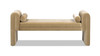 Mason 60.5" Arched Arm Bench with Bolster Pillows, Camel Brown Beige