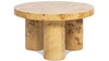 Nebula 28" Round Pillar Leg Coffee Table, Warm Natural Brown 5
