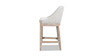 Newport 26.5" Coastal Curved Back Upholstered Counter Stool, Two-Tone Neutral Gray 6