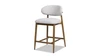 Locke 26.5" Modern Upholstered Counter Stool with Wood Frame, Salt & Pepper Bouclé 1