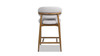 Locke 26.5" Modern Upholstered Counter Stool with Wood Frame, Salt & Pepper Bouclé 7