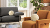 Teddy 11" & 9" Round Sphere Accent Ball Throw Pillow, Set of 2, Cream Beige 3