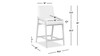 Arizona 25.5" Solid Ash Wood Upholstered Counter Stool with Rope Detail, Crème de la Crème White 13