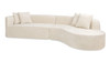 Mallory 134.5" Sofa-in-a-Box RAF Curved Sectional Sofa, Porcelain Light Beige 5