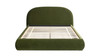 Archie Puffy Grounded Upholstered Platform Bed, Olive Green 4