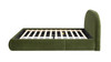 Archie Puffy Grounded Upholstered Platform Bed, Olive Green 6
