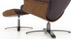 Jovan 31.5" Mid-Century Modern Genuine Leather Recliner Lounge Chair & Ottoman Set, Cacao Espresso Brown 11