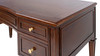 Dauphin Gold Accent 5-Drawer Wood Executive Desk, Walnut Brown 11
