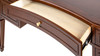 Dauphin Gold Accent 5-Drawer Wood Executive Desk, Walnut Brown 12