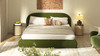 Archie Puffy Grounded Upholstered Platform Bed, King, Olive Green 3