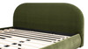Archie Puffy Grounded Upholstered Platform Bed, King, Olive Green 8