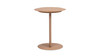 Mode 18" Leatherette Round C-Shaped Sofa Side Table, Saddle Brown 6