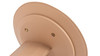 Mode 18" Leatherette Round C-Shaped Sofa Side Table, Saddle Brown 12