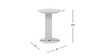 Mode 18" Leatherette Round C-Shaped Sofa Side Table, Saddle Brown 14