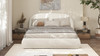 Archie Puffy Grounded Upholstered Platform Bed, Almond White 3