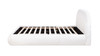 Archie Puffy Grounded Upholstered Platform Bed, Almond White 6