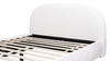 Archie Puffy Grounded Upholstered Platform Bed, Almond White 10
