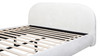 Archie Puffy Grounded Upholstered Platform Bed, King, Almond White 9