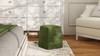 Clyde 14" Tapered Square Upholstered Ottoman, Moss Green 3